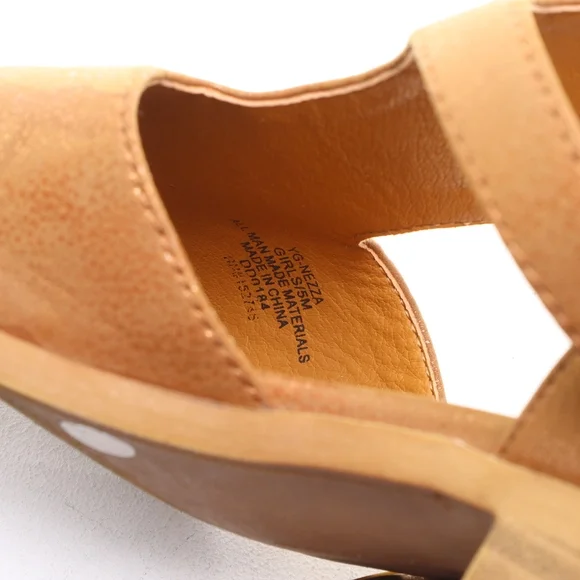 Lucky Brand Open Toe Sandal 5 m (Big Girl) Brown/Gold - Picture 11 of 16